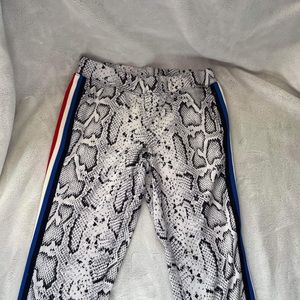 Snake skin print pants
